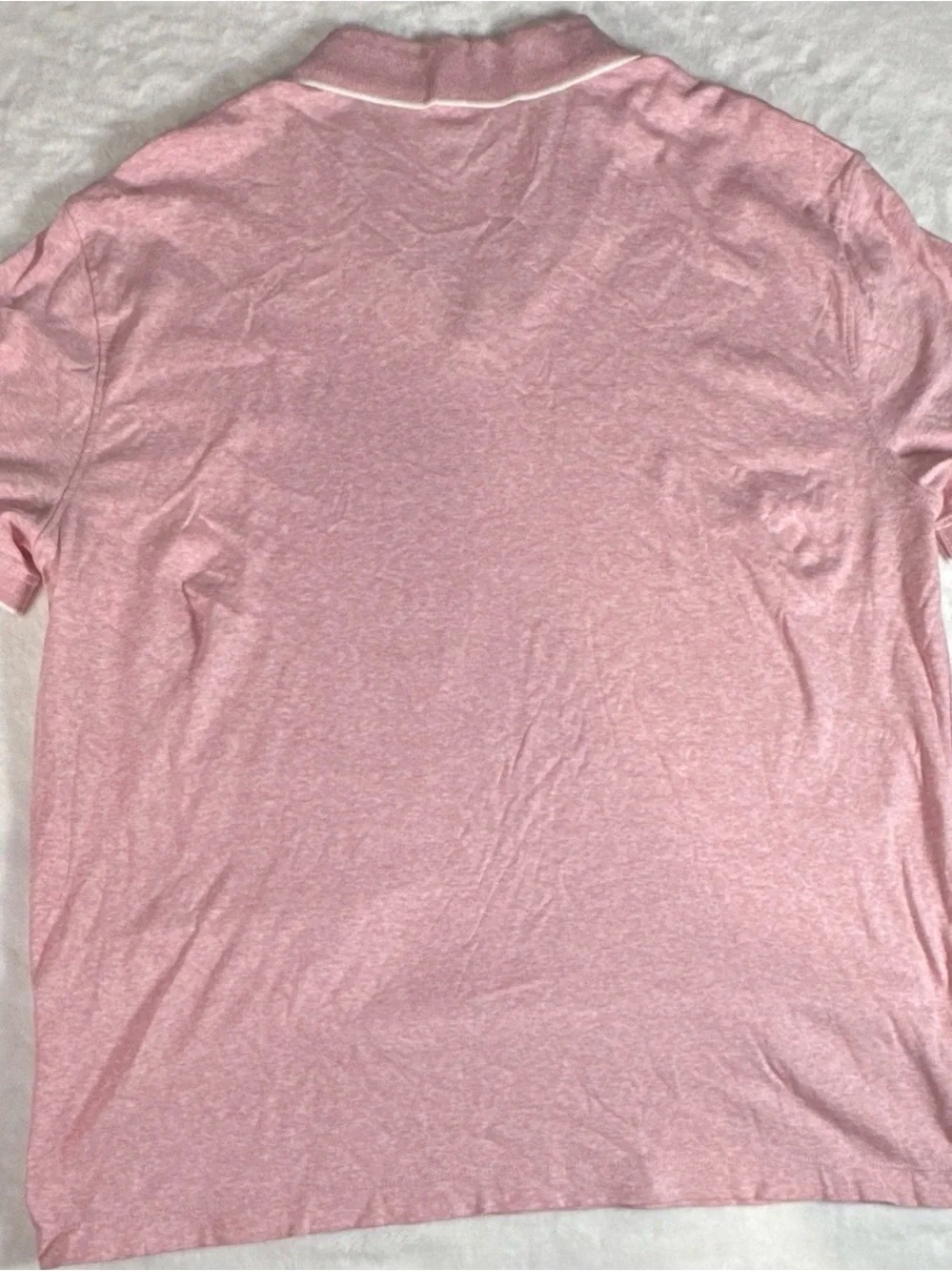 Banana Republic Luxe Touch Slim Pink Heather Polo Shirt XL Short Sleeve